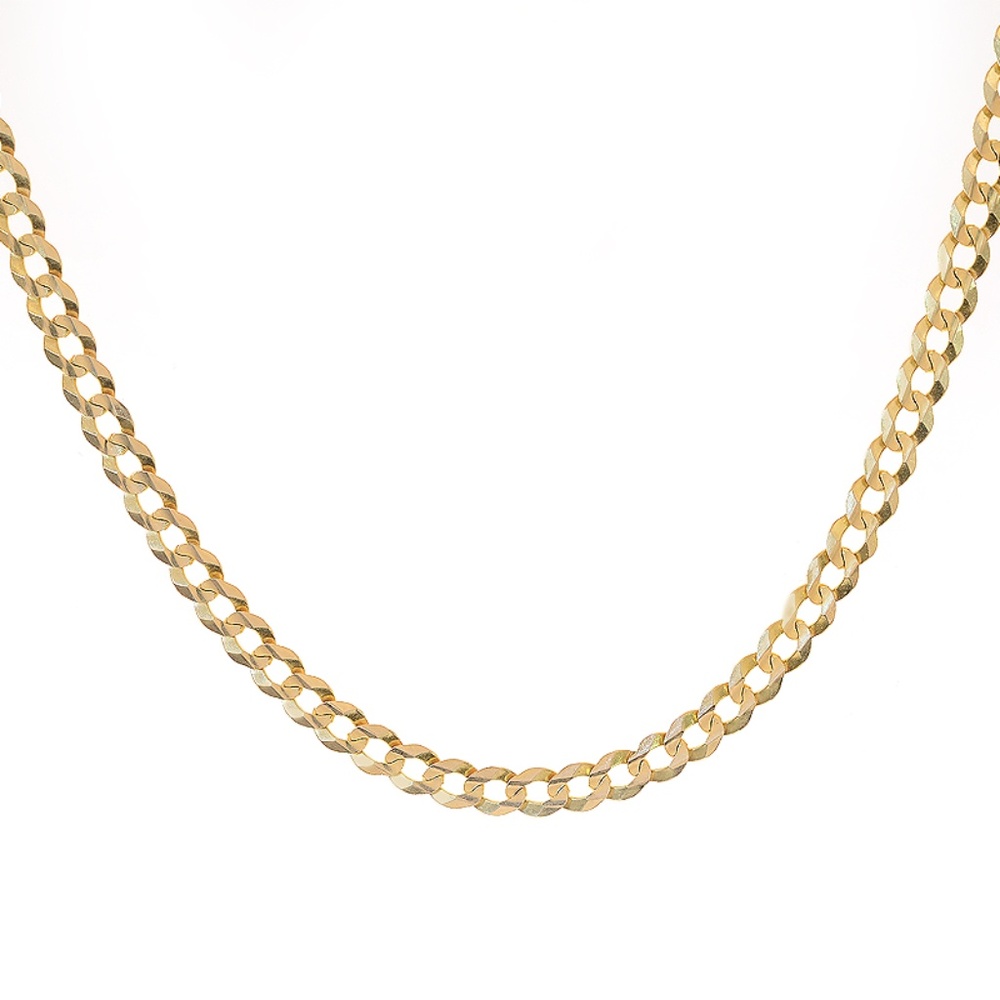 14K Yellow Gold Curb Link 30 Inch Chain 26.9 Grams